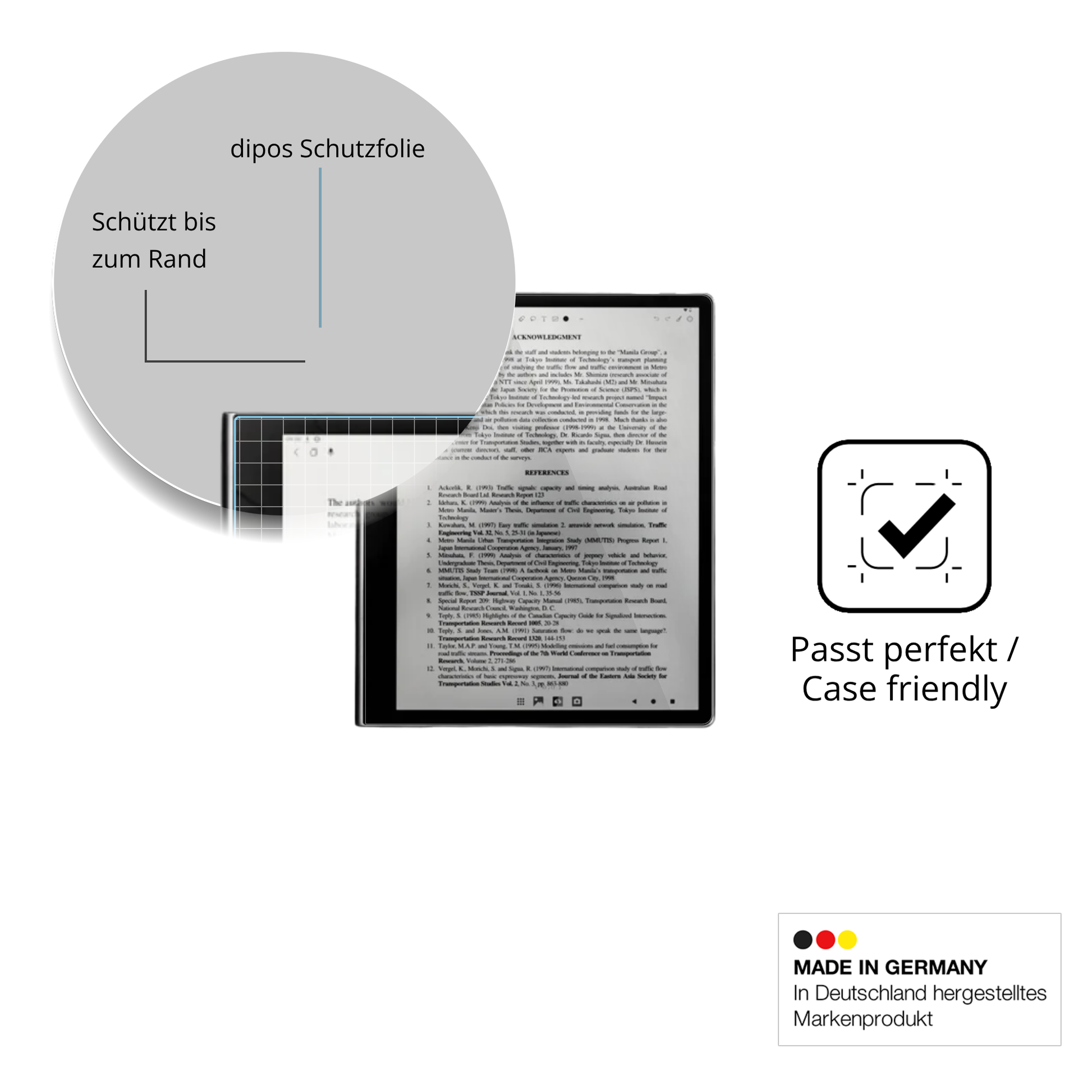 Besonders flexibler Displayschutz mit Anti-Shock-Schicht im Materialmix