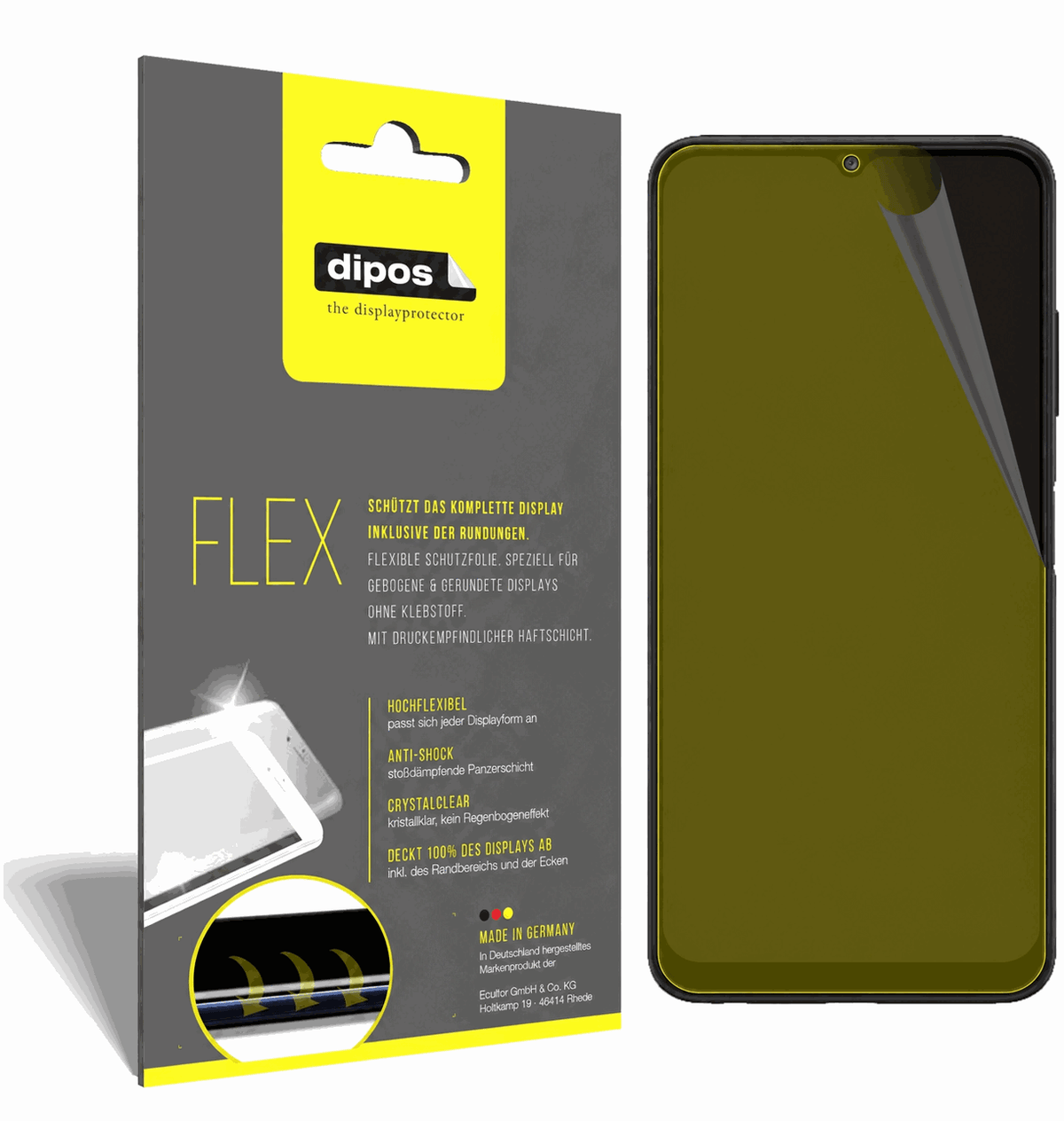 2x 3D Full Cover Schutzfolie für Samsung Galaxy A22