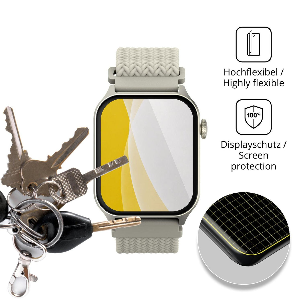 dipos Displayschutz für ECHO Rainbow Mesh Z194, transparente Oberfläche, geringe Dicke und perfekte Passform