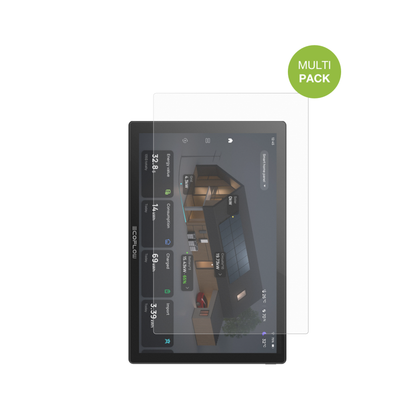 ecoflowpowerinsight mit aufgebrachter dipos Displayschutzfolie, die lästige Fingerabdrücke minimiert