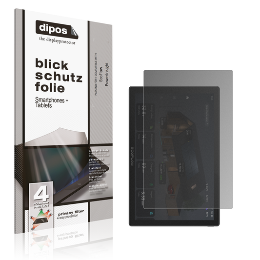 Blickschutzfolie von dipos passend für ecoflowpowerinsight, präziser Zuschnitt und blasenfrei montiert
