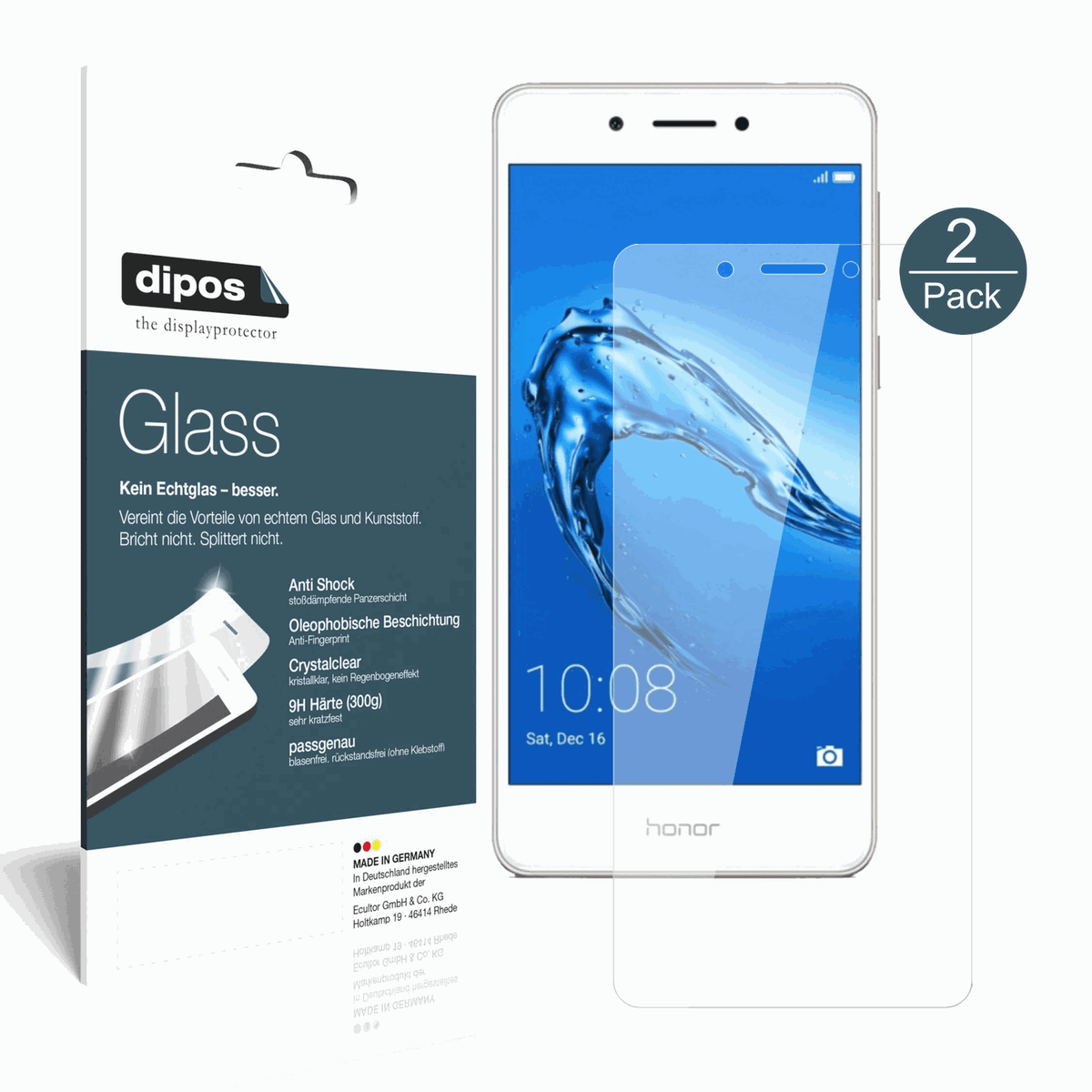 2x 9H Schutzfolie für Huawei Honor 6C Panzerfolie