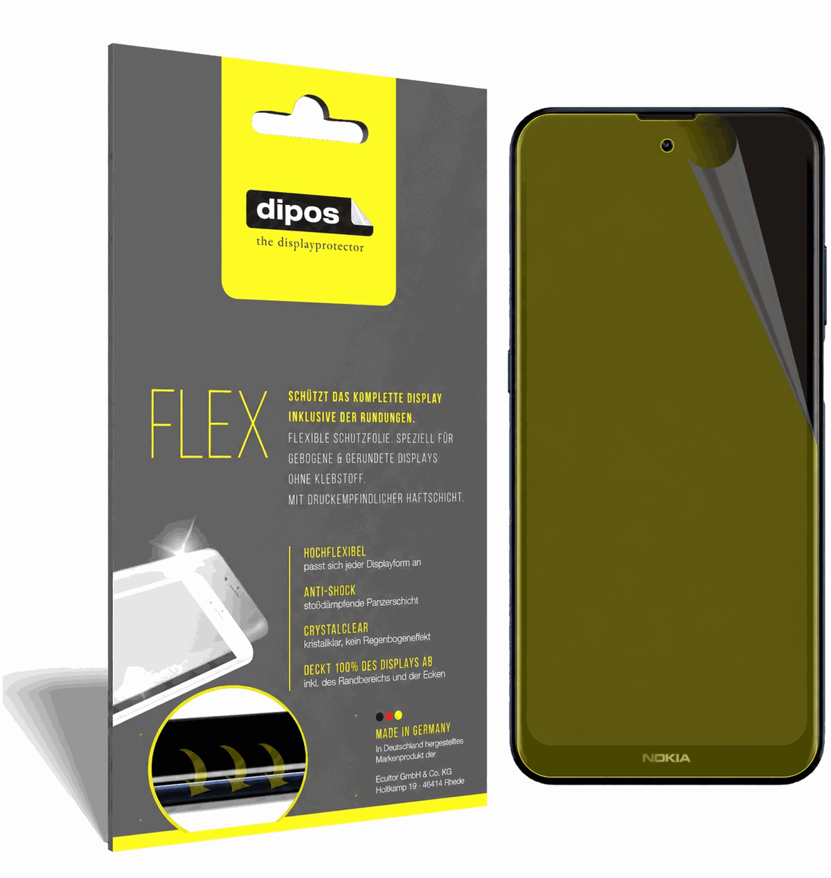2x 3D Full Cover Schutzfolie für Nokia X100