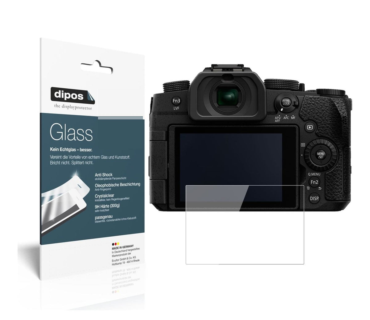 1x 9H Schutzfolie für Panasonic Lumix DC-G91 Panzerfolie