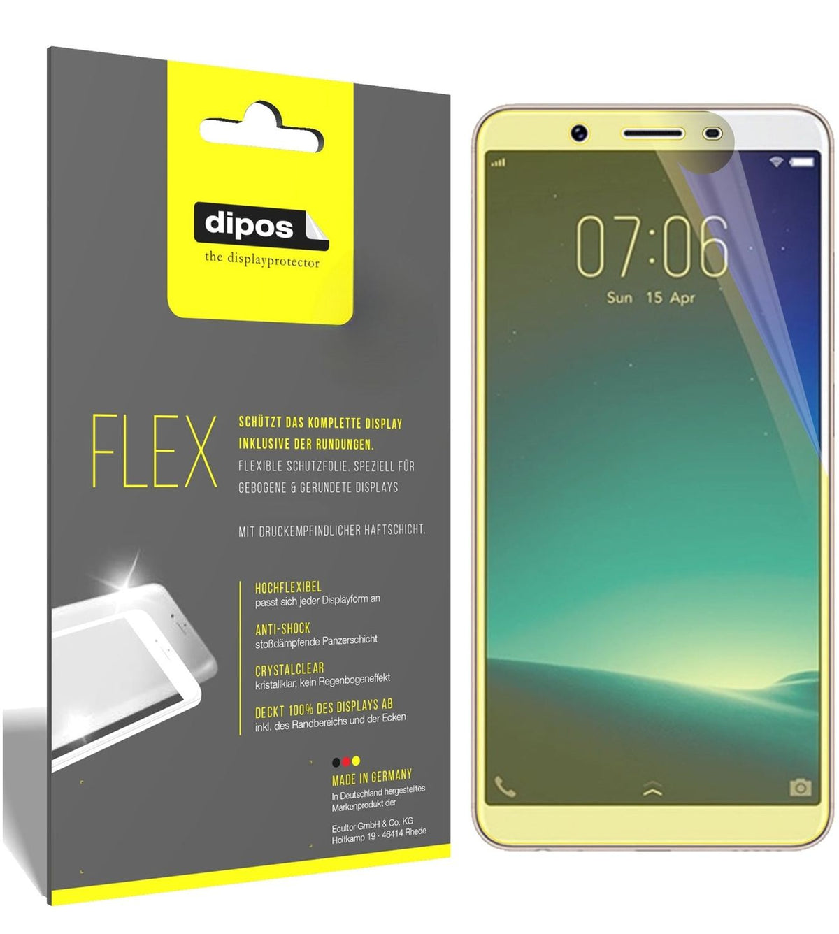 2x 3D Full Cover Schutzfolie für Vivo Y71i