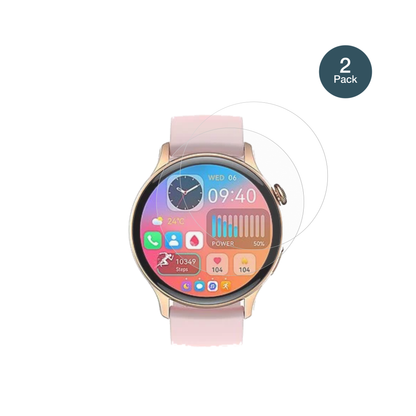 EKOConnected Watch 5.2 mit aufgebrachter dipos Panzerfolie, die lästige Fingerabdrücke minimiert