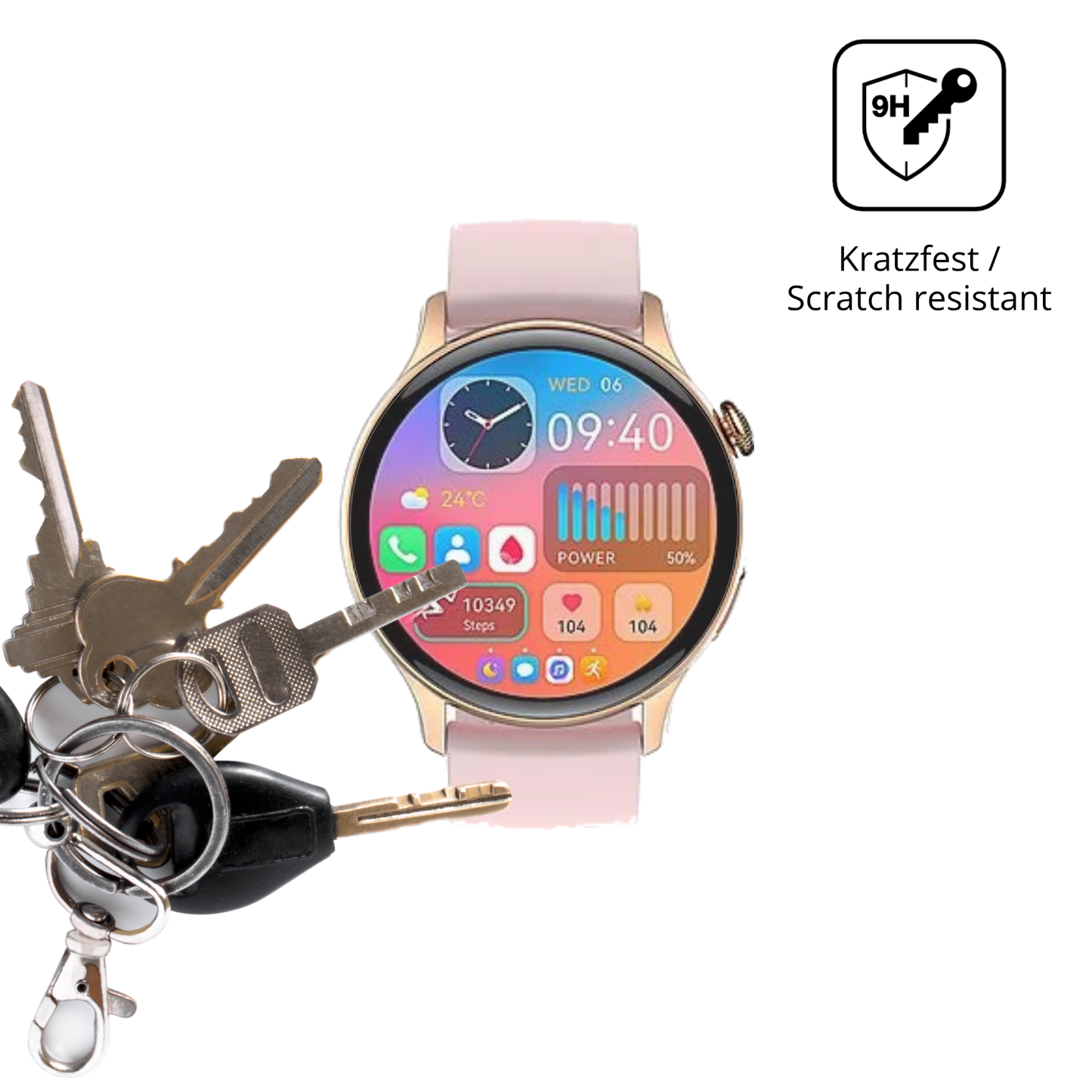 dipos Displayschutz für EKO Connected Watch 5.2, mattierte Oberfläche, robuste Festigkeit und perfekte Passform
