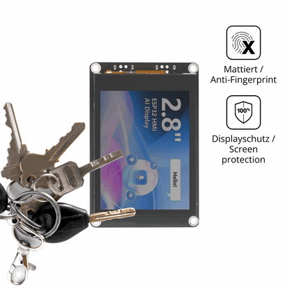 dipos Displayschutz für Elecrow CrowPanel 2.8 Zoll, mattierte Oberfläche, Blickschutzfilter und perfekter Passform