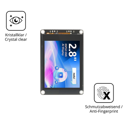Flexible TPU-Folie passend zugeschnitten für Elecrow CrowPanel 2.8 Zoll, vollständige Abdeckung