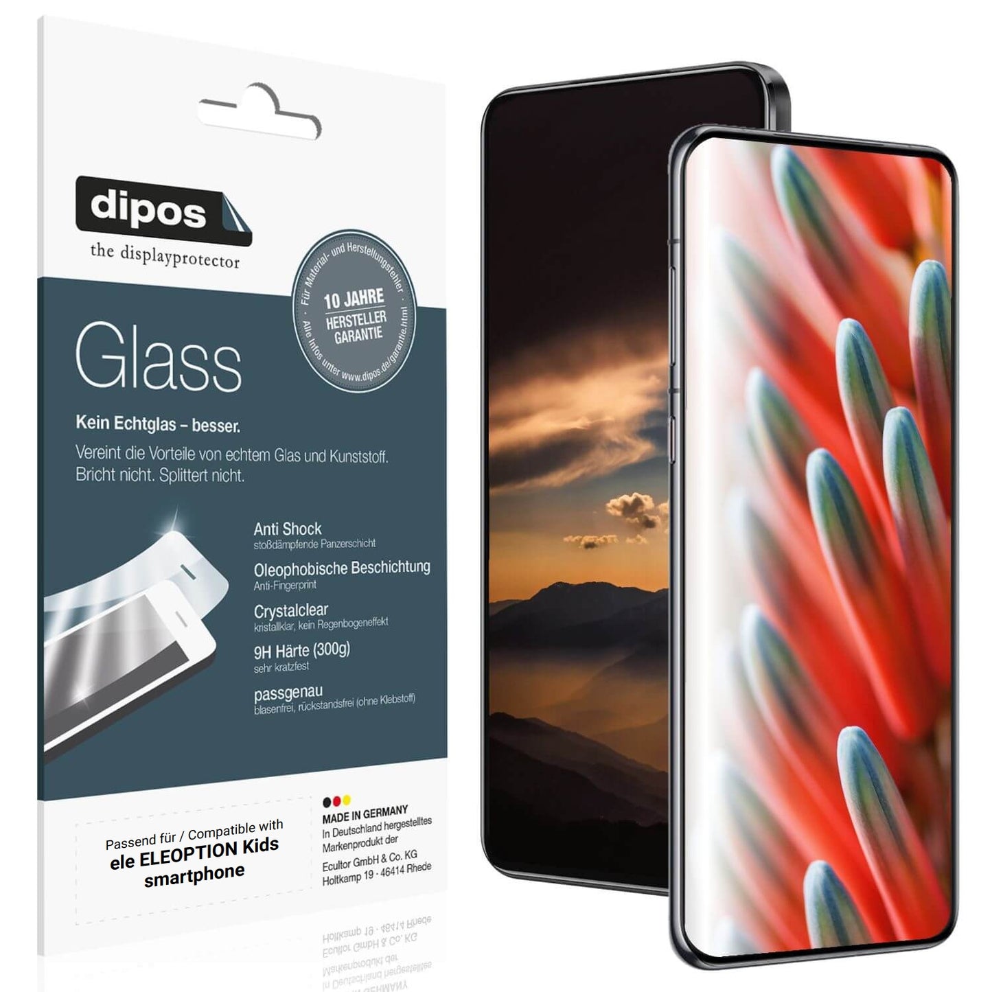 2x 9H Schutzfolie für ele ELEOPTION Kids smartphone Panzerfolie