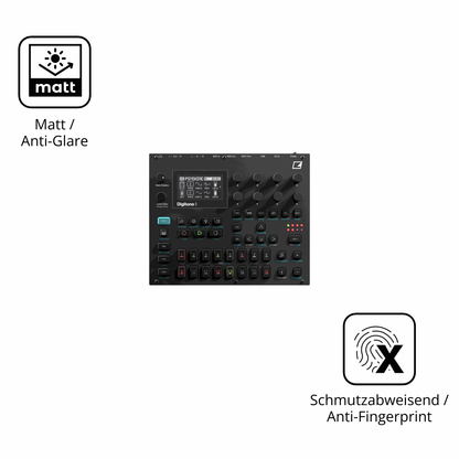 Dünne und entspiegelnde Folie passend zugeschnitten für Elektron Digitone II