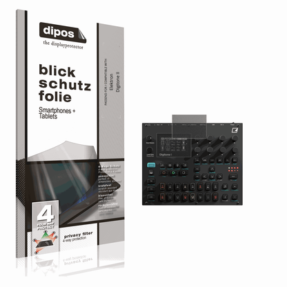 Blickschutzfolie von dipos passend für Elektron Digitone II, präziser Zuschnitt und blasenfrei montiert