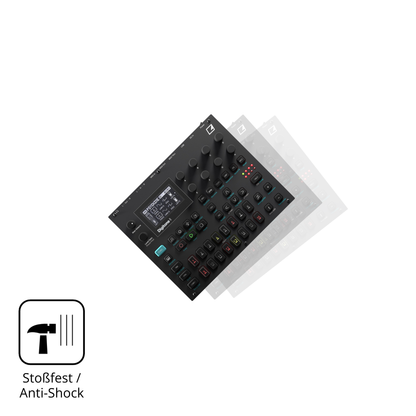 Schutz gegen Kratzer auf dem Elektron Digitone II Glas durch Schlüssel, Stöße gegen die Tischkante oder Stürze