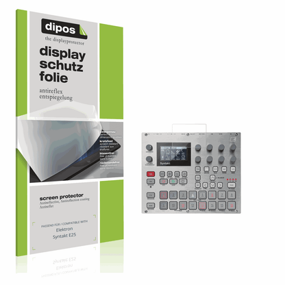 Matte Displayschutzfolie von dipos passend für Elektron Syntakt E25, präziser Zuschnitt und blasenfrei montiert