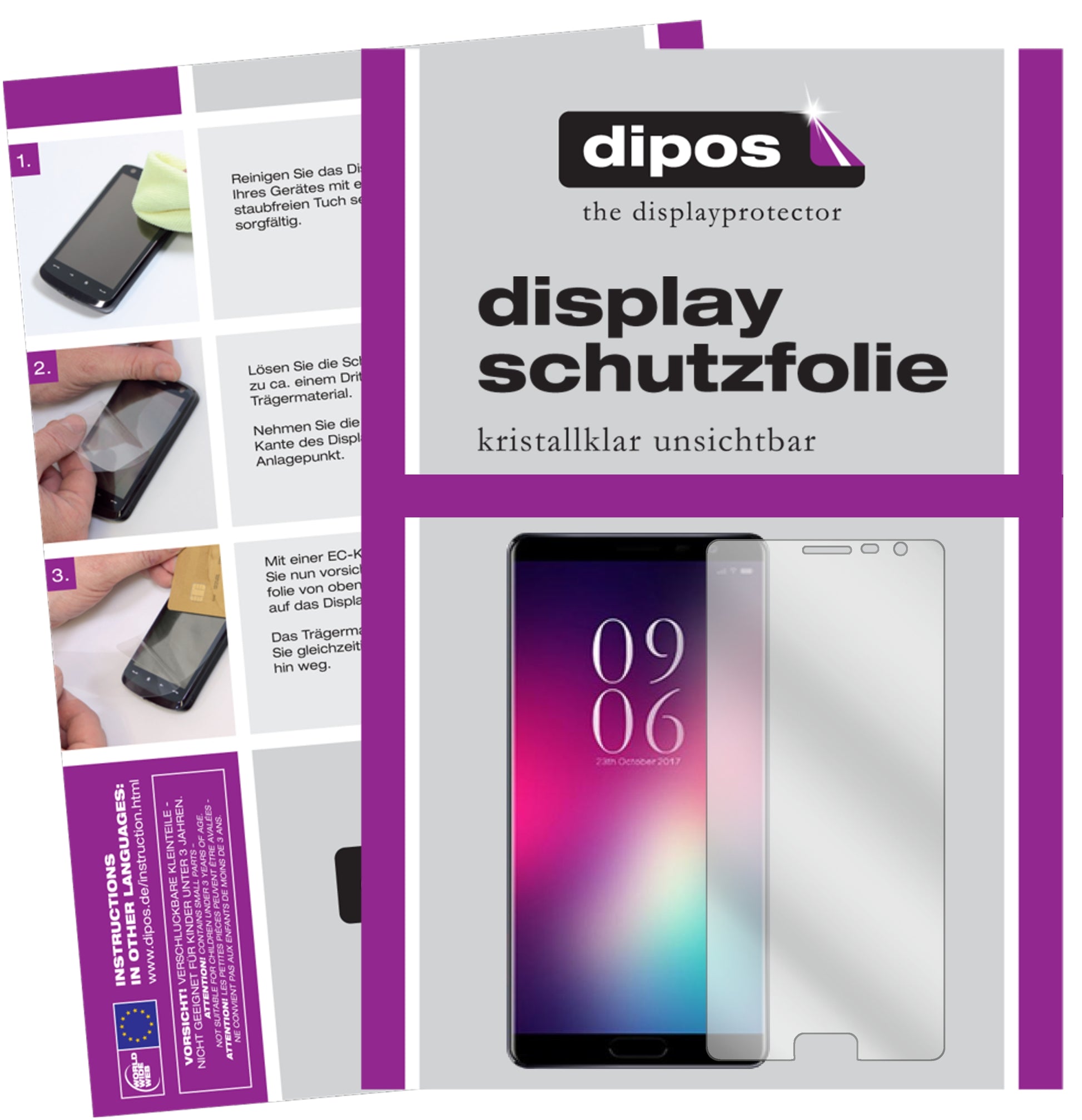 Kristallklare, dünne Schutzfolie: Kratzfest & passgenau für Elephone-C9