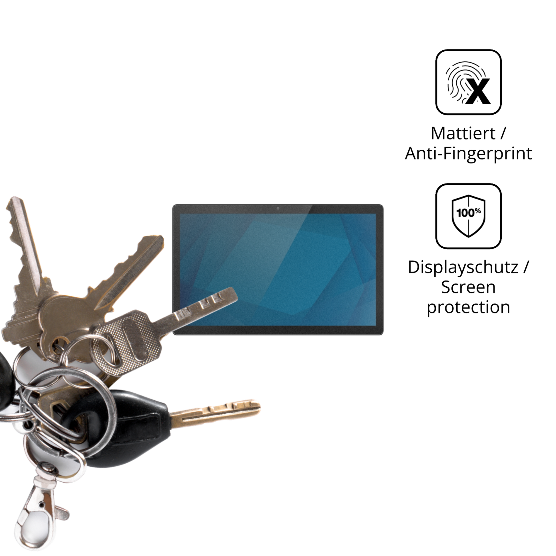 dipos Displayschutz für eloserie 5, mattierte Oberfläche, Blickschutzfilter und perfekter Passform