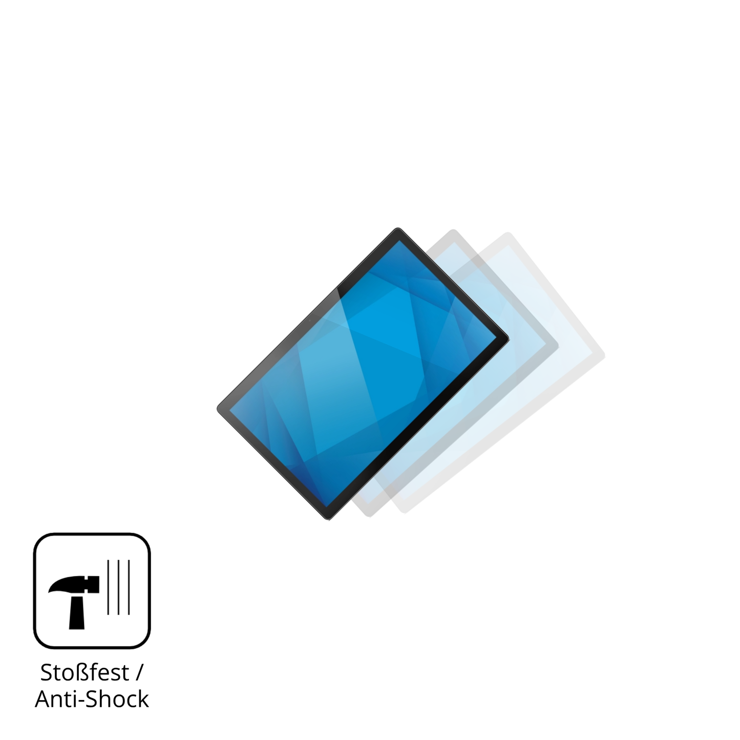 Schutz gegen Kratzer auf dem eloserie 5 Glas durch Schlüssel, Stöße gegen die Tischkante oder Stürze