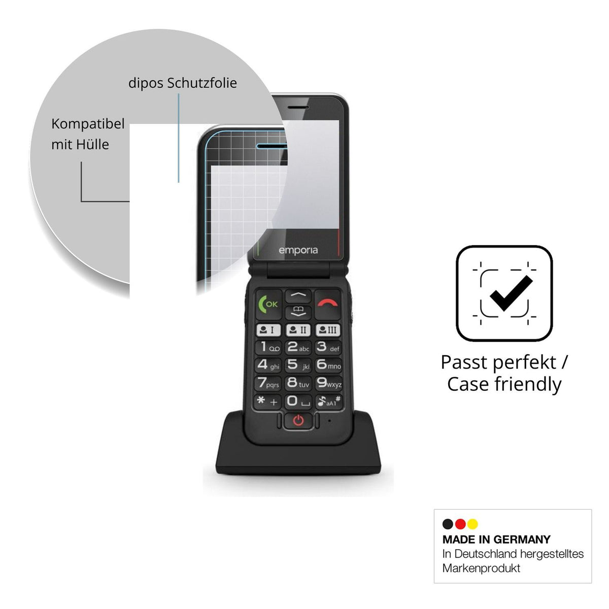 4x Schutzfolie matt für Emporia Joy LTE Display-Schutzfolie
