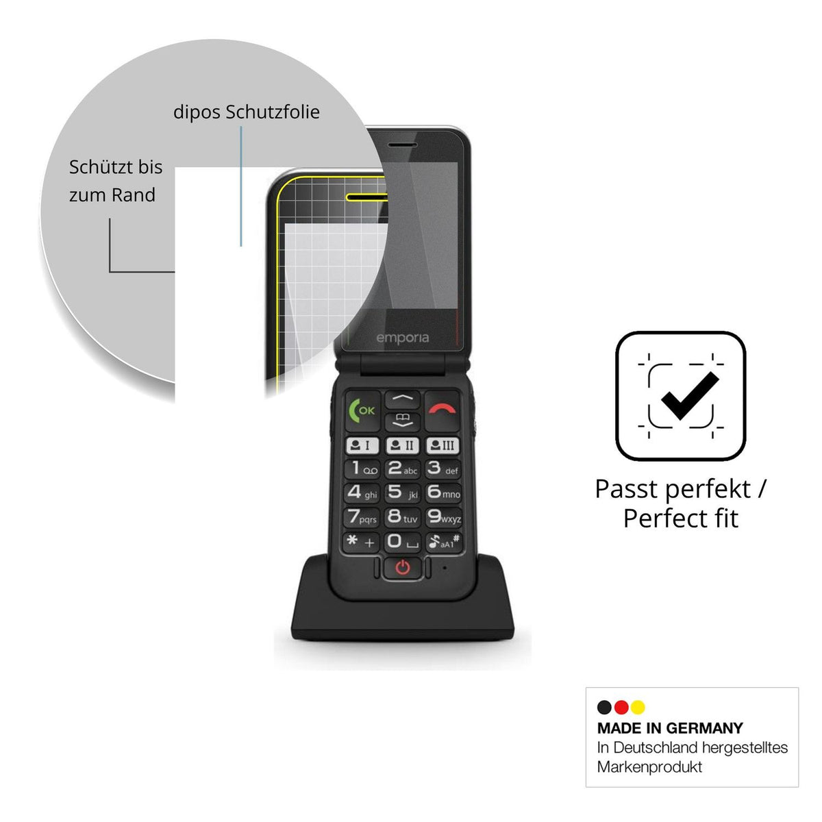 Blickschutzfolie für Emporia Joy LTE matt Schutzfolie Privacy