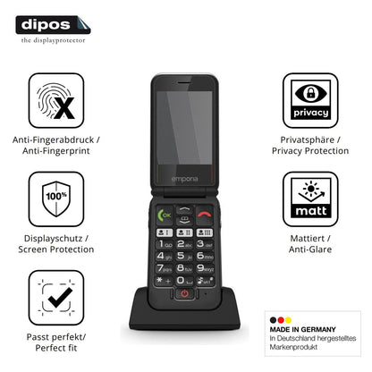 Blickschutzfolie für Emporia Joy LTE matt Schutzfolie Privacy