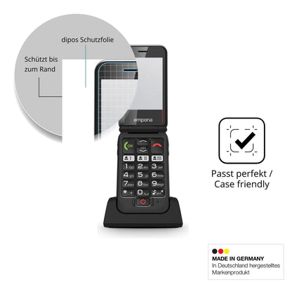 2x 9H Schutzfolie matt für Emporia Joy LTE Panzerfolie