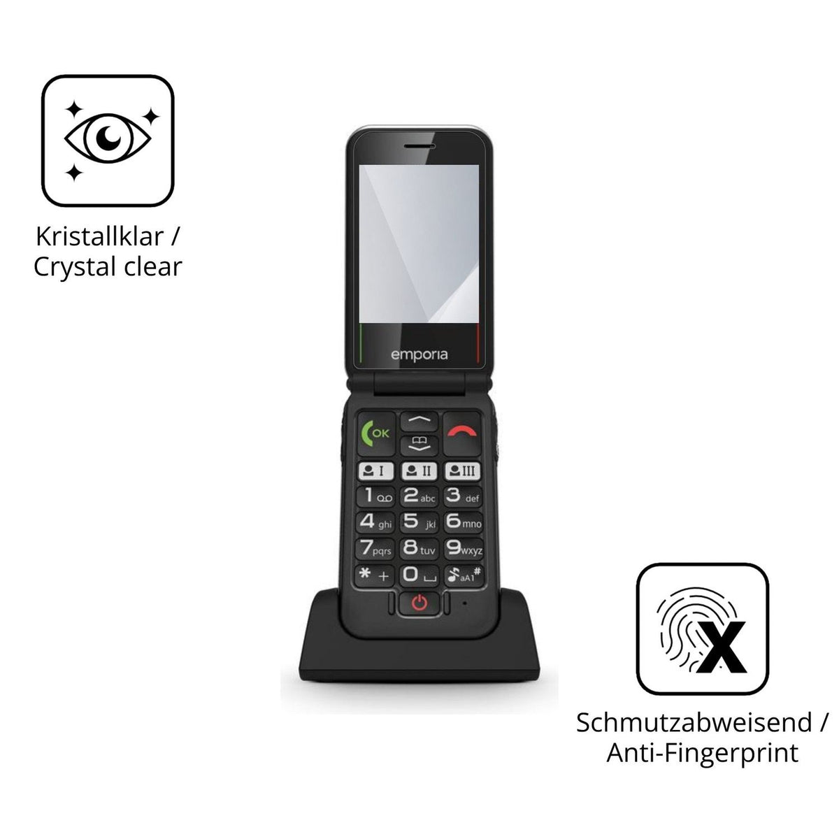 2x 9H Schutzfolie für Emporia Joy LTE Panzerfolie