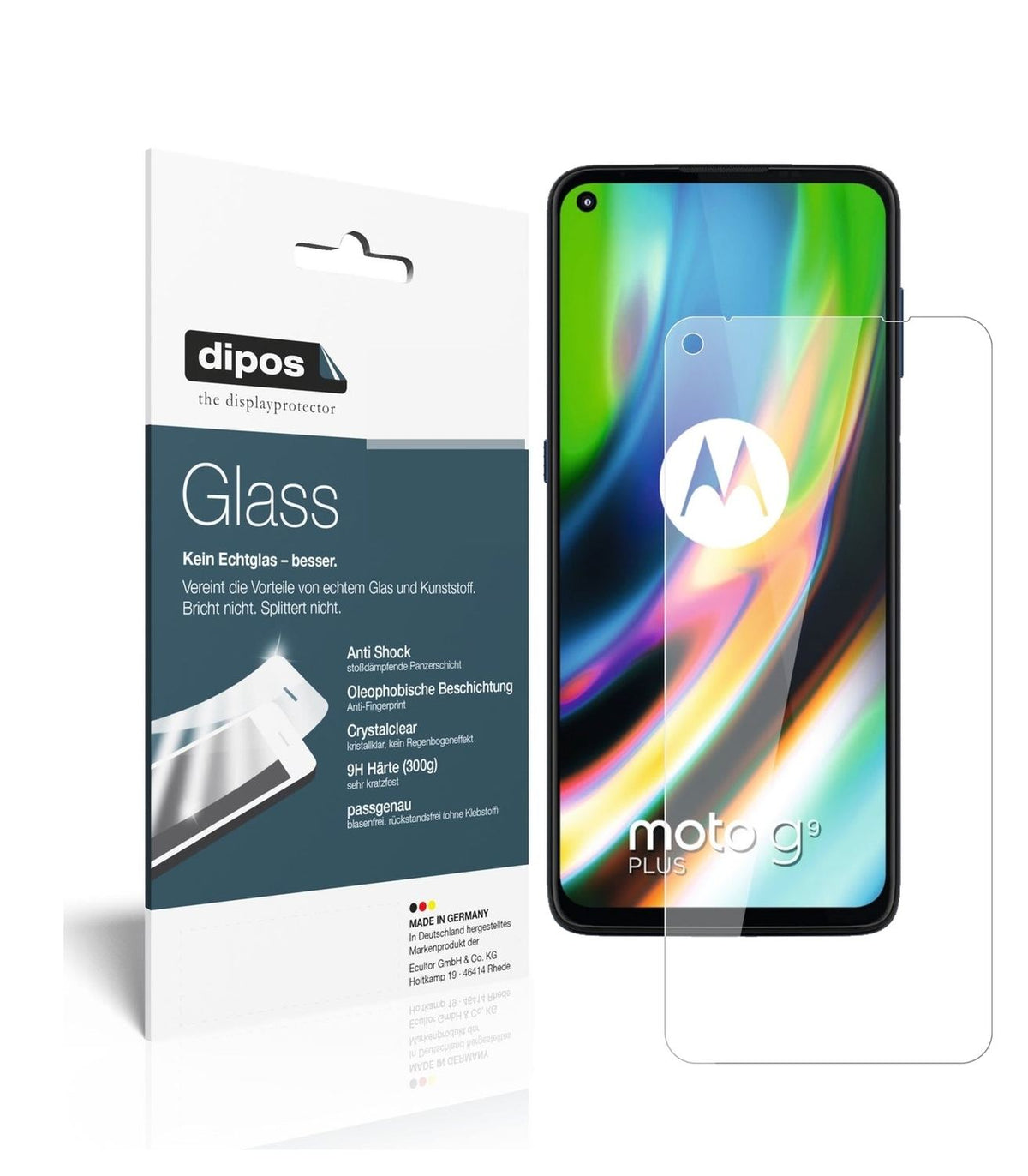 1x 9H Schutzfolie für Motorola Moto G9 Plus Panzerfolie