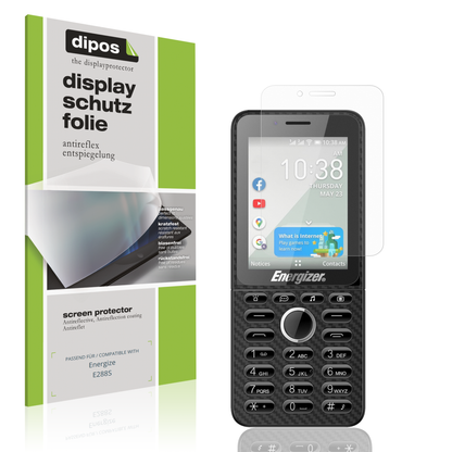 Matte Displayschutzfolie von dipos passend für Energize E288S, präziser Zuschnitt und blasenfrei montiert