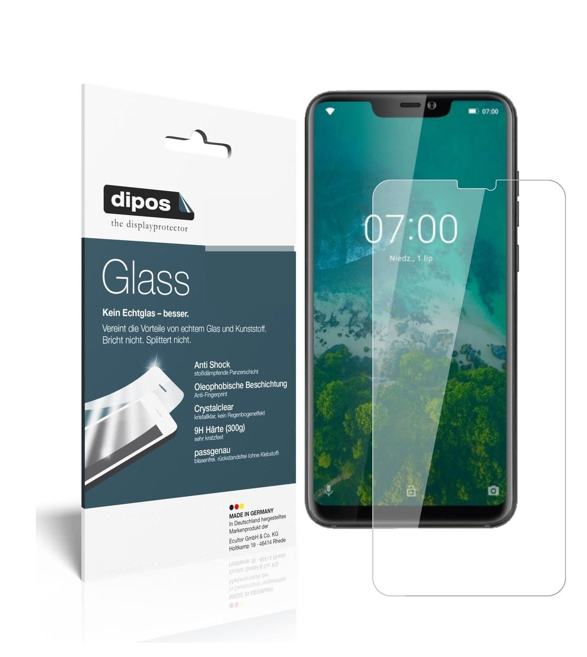 1x 9H Schutzfolie für Kruger Matz Smartfon LIVE 7S Panzerfolie