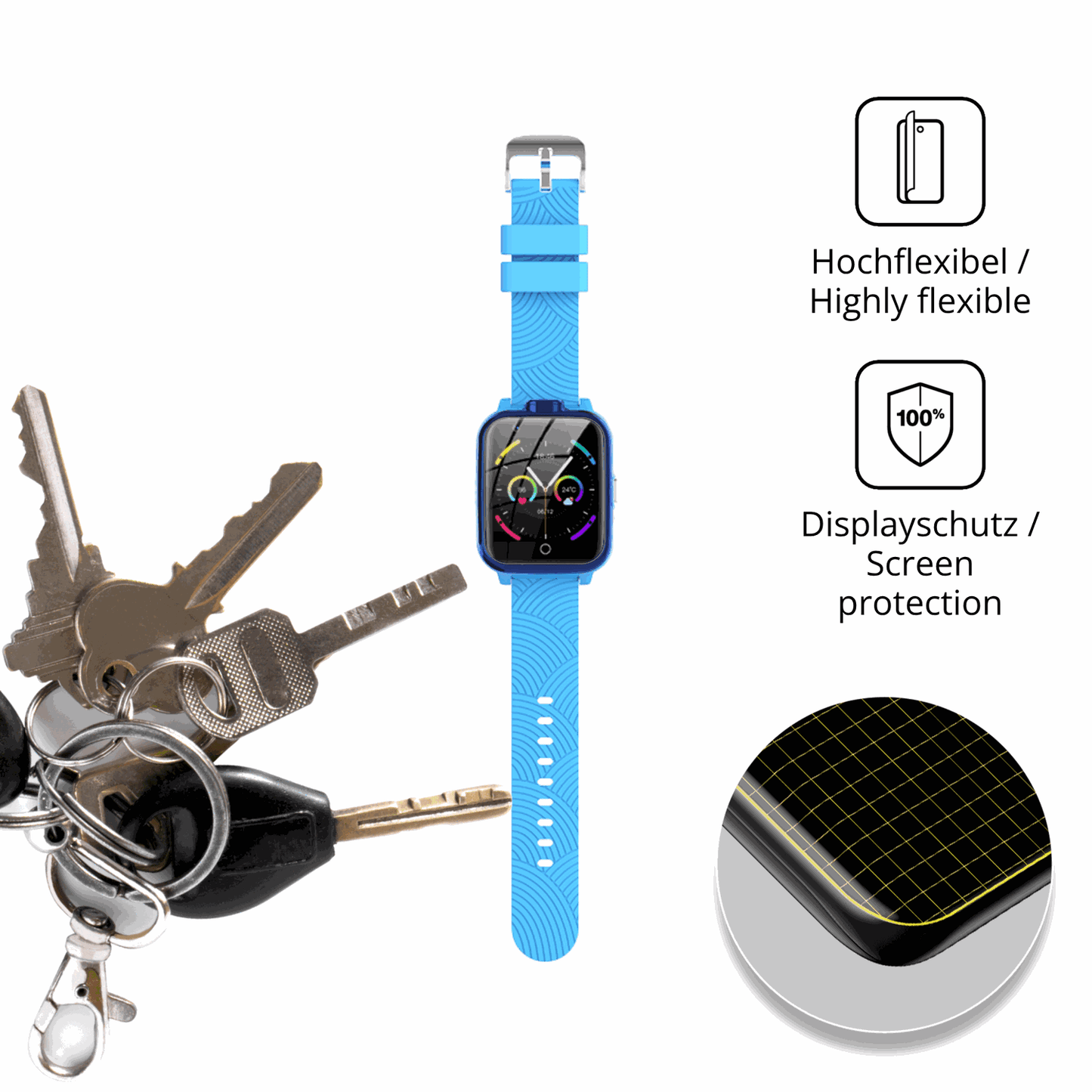 dipos Displayschutz für Eoxxon T13, transparente Oberfläche, geringe Dicke und perfekte Passform