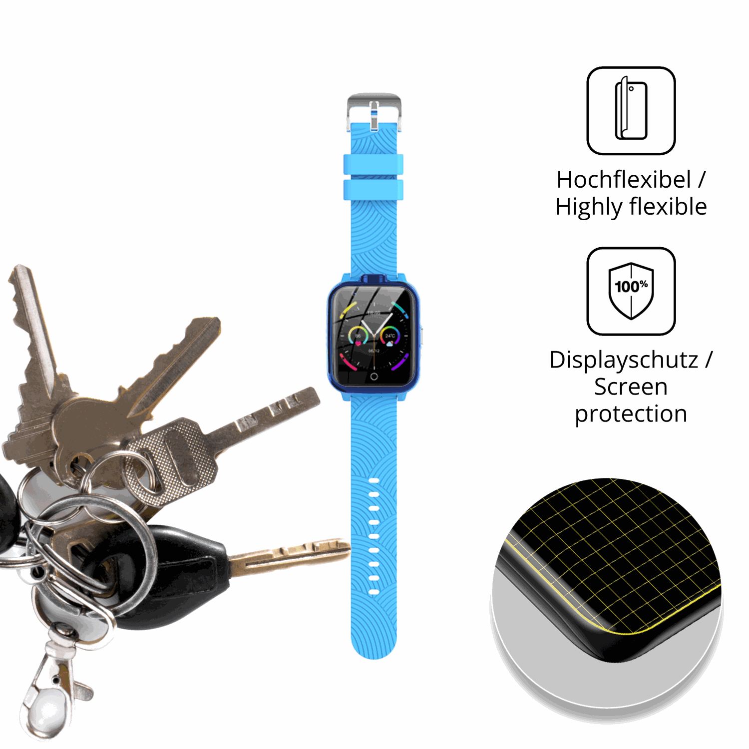 dipos Displayschutz für Eoxxon T13, transparente Oberfläche, geringe Dicke und perfekte Passform