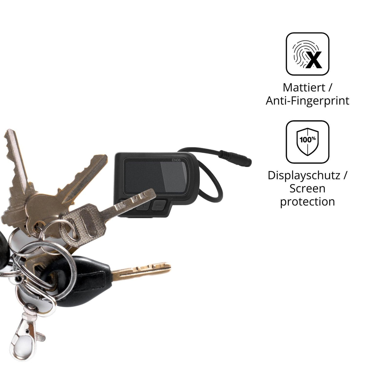 dipos Displayschutz für equlup EN06, mattierte Oberfläche, Blickschutzfilter und perfekter Passform