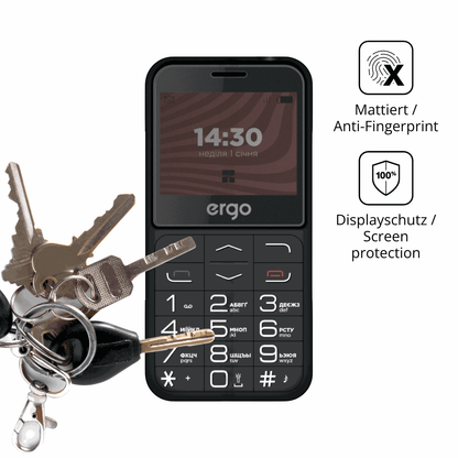 dipos Displayschutz für Ergo R231, mattierte Oberfläche, Blickschutzfilter und perfekter Passform