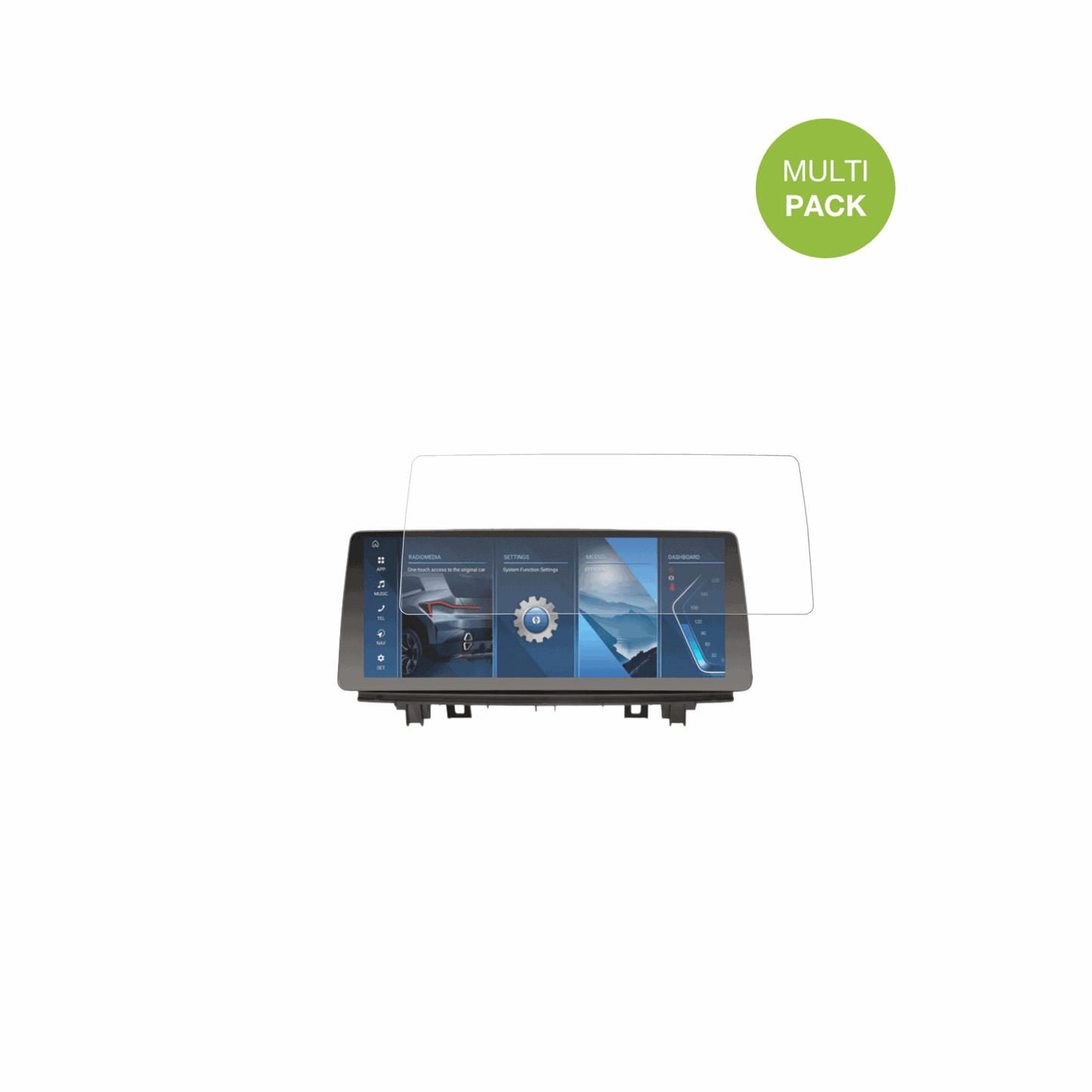 2x Schutzfolie matt für Erisin ES4748N 12.3 Zoll Display-Schutzfolie