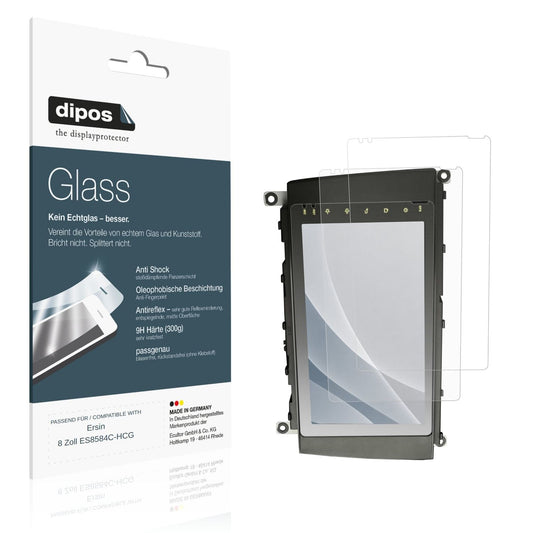 Matte Displayschutzfolie von dipos passend für Ersin 8 Zoll ES8584C-HCG, 9H kratzfest und blasenfrei montiert