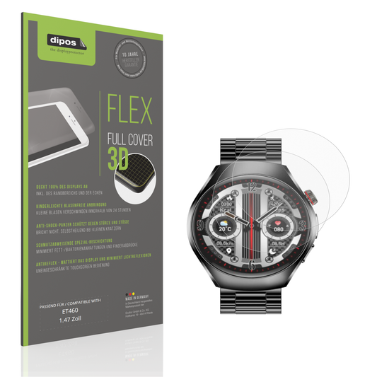 Matte Displayschutzfolie von dipos passend für ET460 1.47 Zoll, 100% Displayabdeckung und blasenfreie Montage
