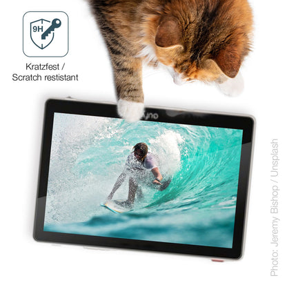 dipos Displayschutz für Eufy Smartdisplay E10, transparente Oberfläche, perfekte Passform auch für die Rundungen