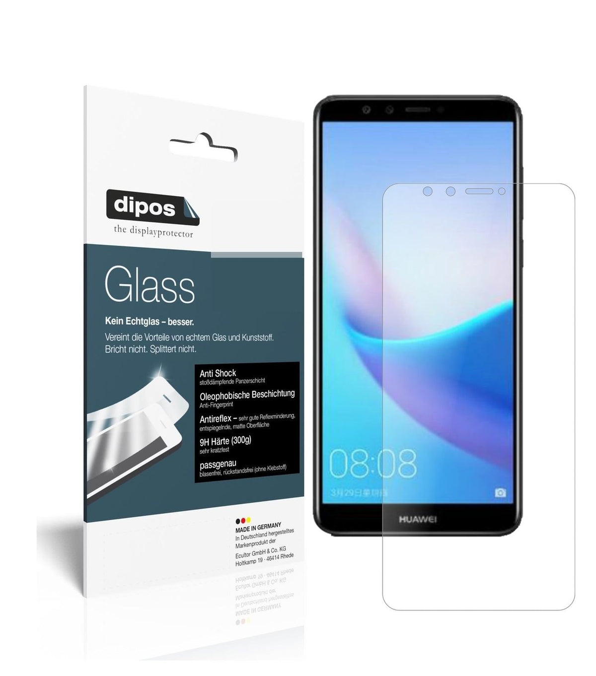1x 9H Schutzfolie matt für Huawei Enjoy 8 Panzerfolie