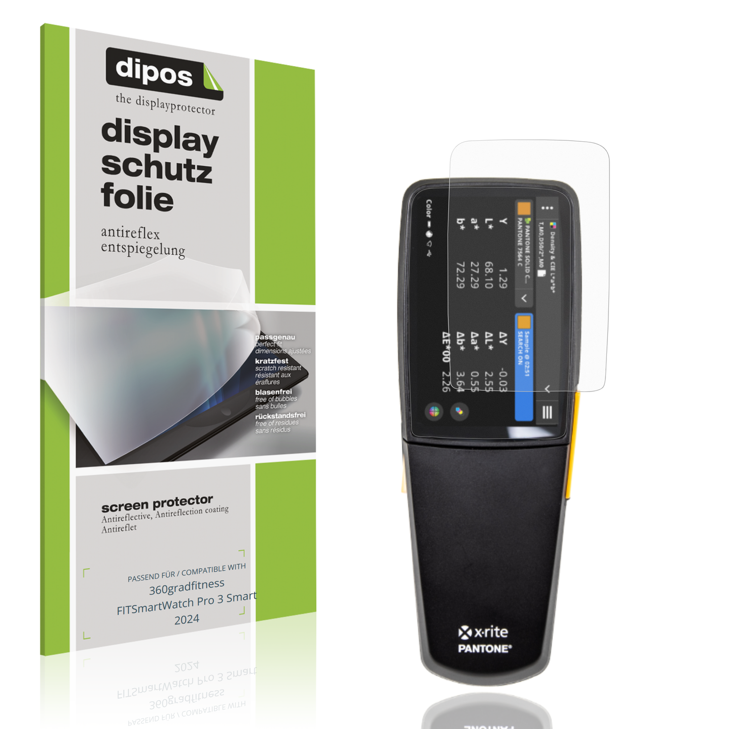Matte Displayschutzfolie von dipos passend für exact 2, präziser Zuschnitt und blasenfrei montiert
