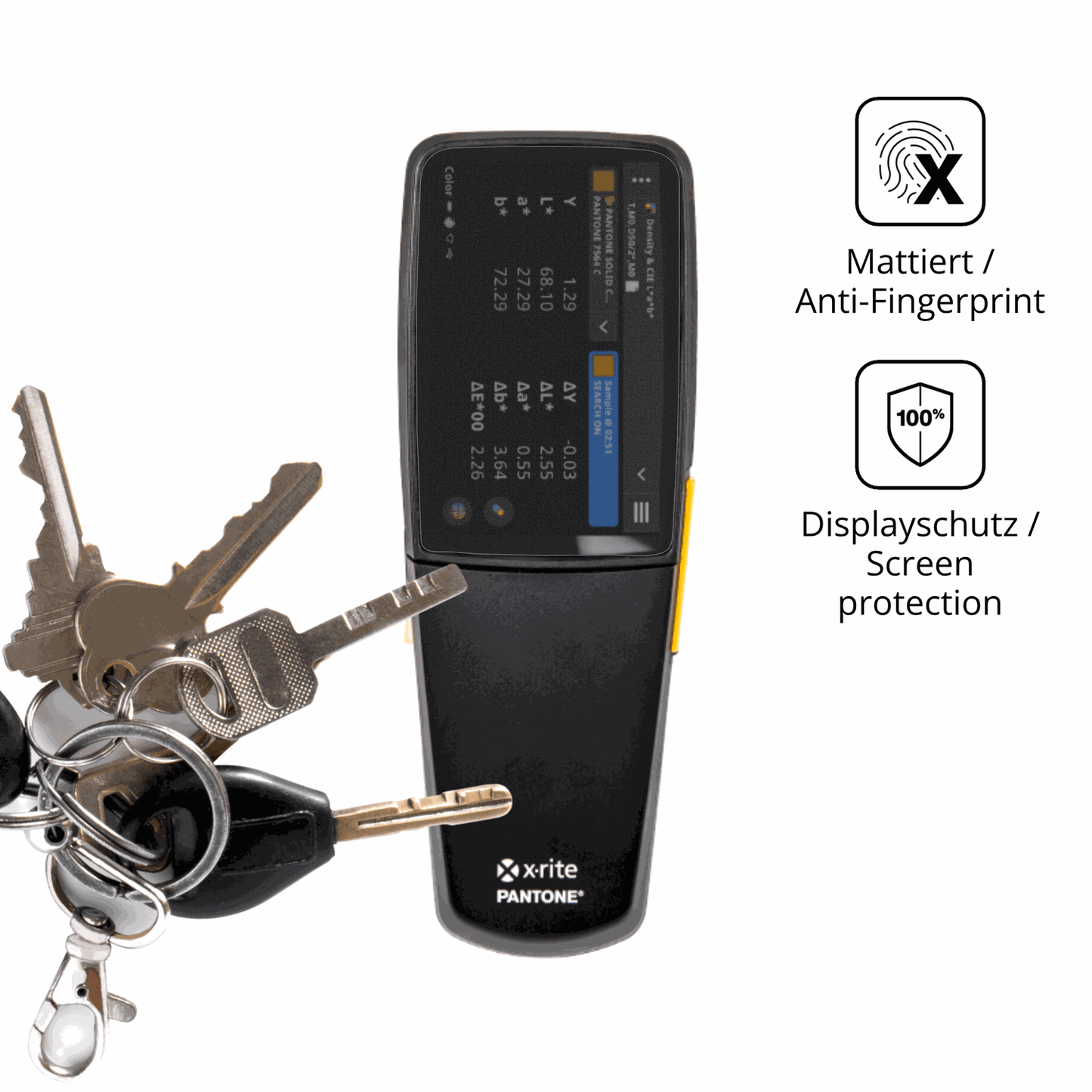 dipos Displayschutz für exact 2, mattierte Oberfläche, Blickschutzfilter und perfekter Passform