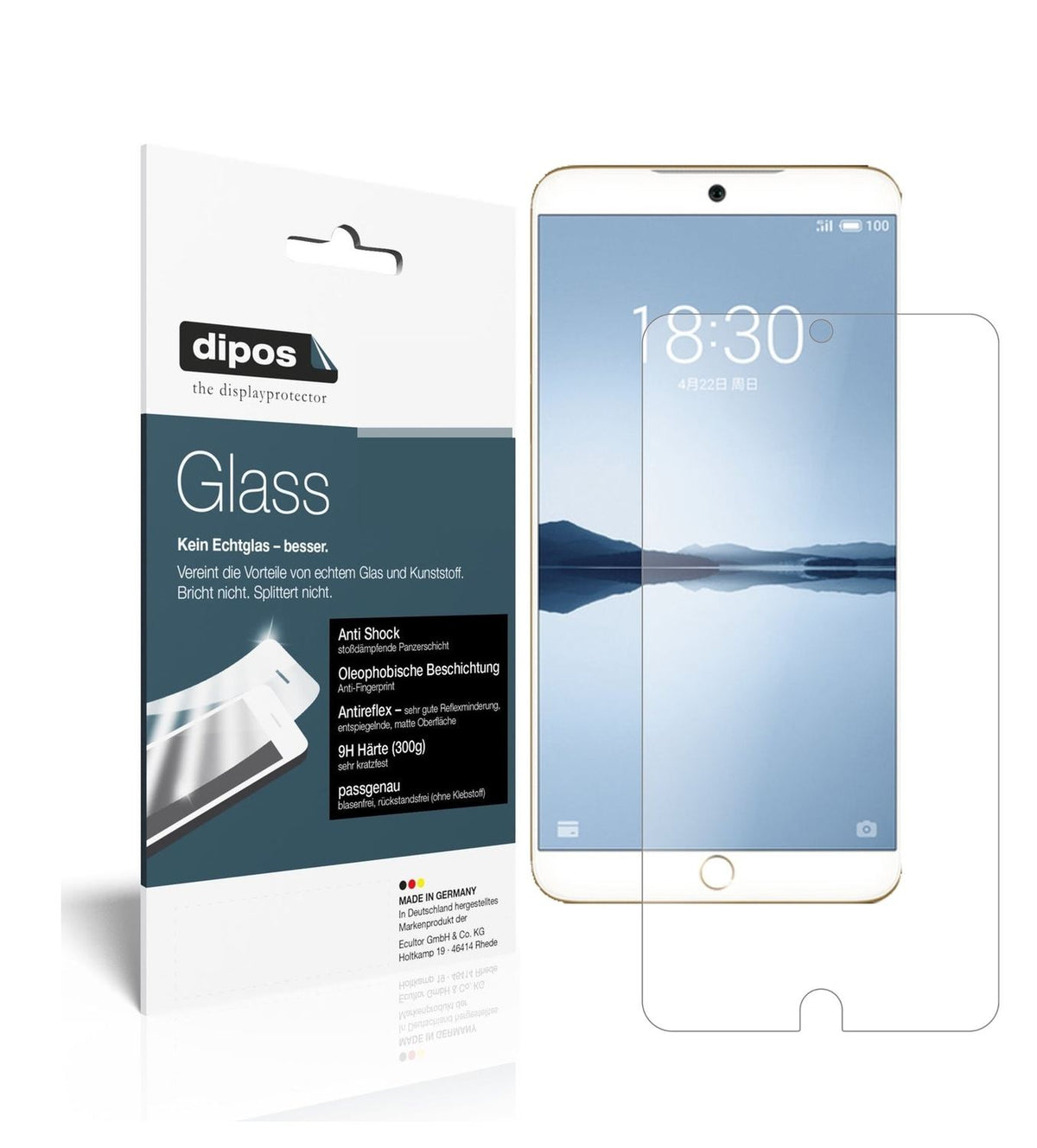 1x 9H Schutzfolie matt für Meizu 15 Plus Panzerfolie