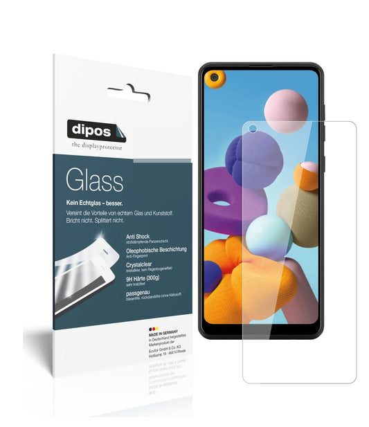 1x 9H Schutzfolie für Samsung Galaxy A21 Panzerfolie