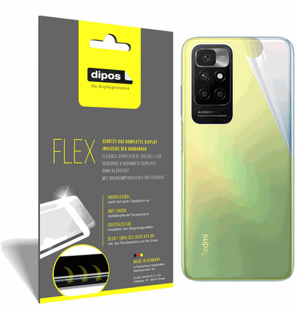 3x 3D Full Cover Schutzfolie für Xiaomi Redmi 10 Rückseite