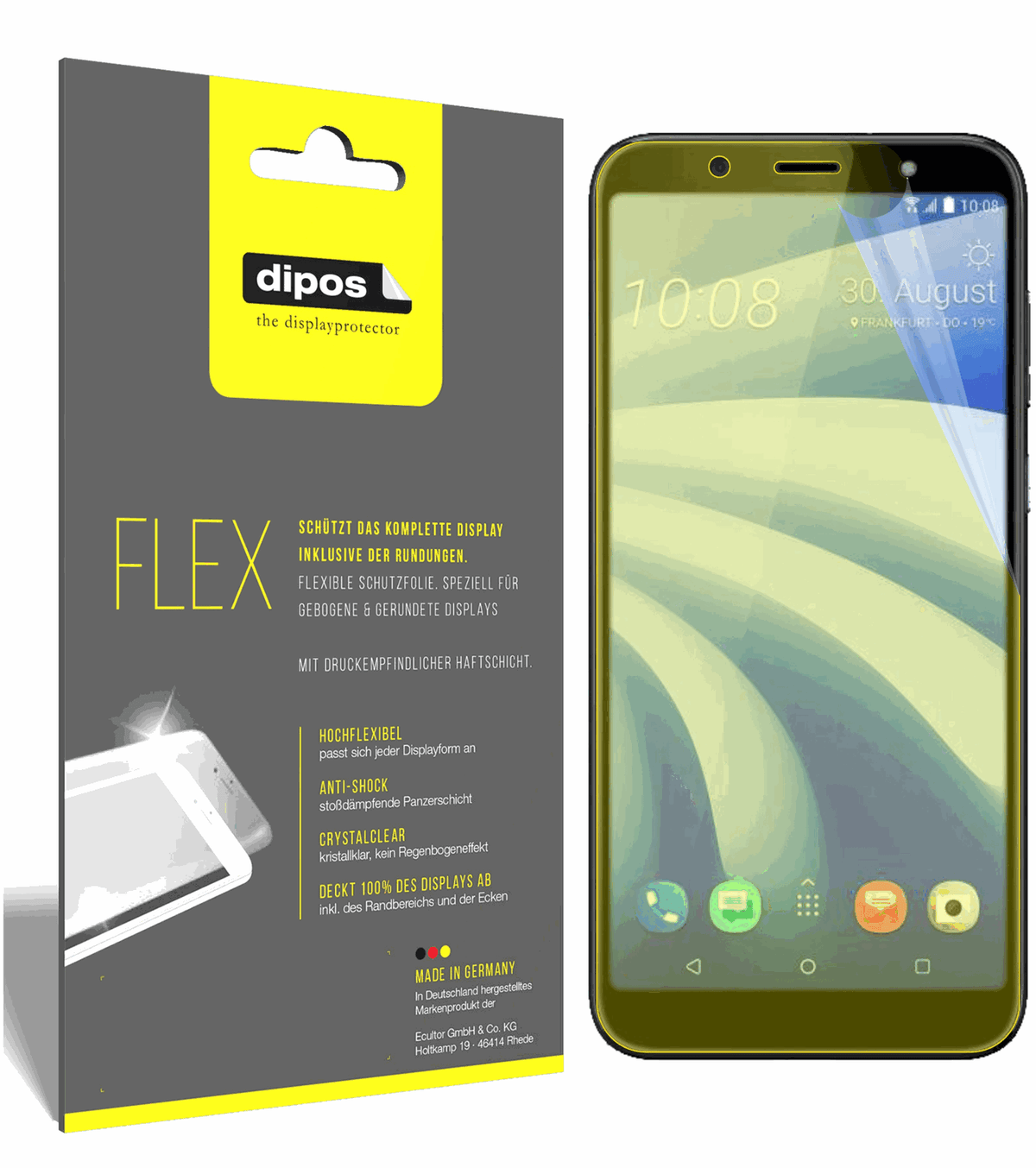 3x 3D Full Cover Schutzfolie für HTC U12 Life