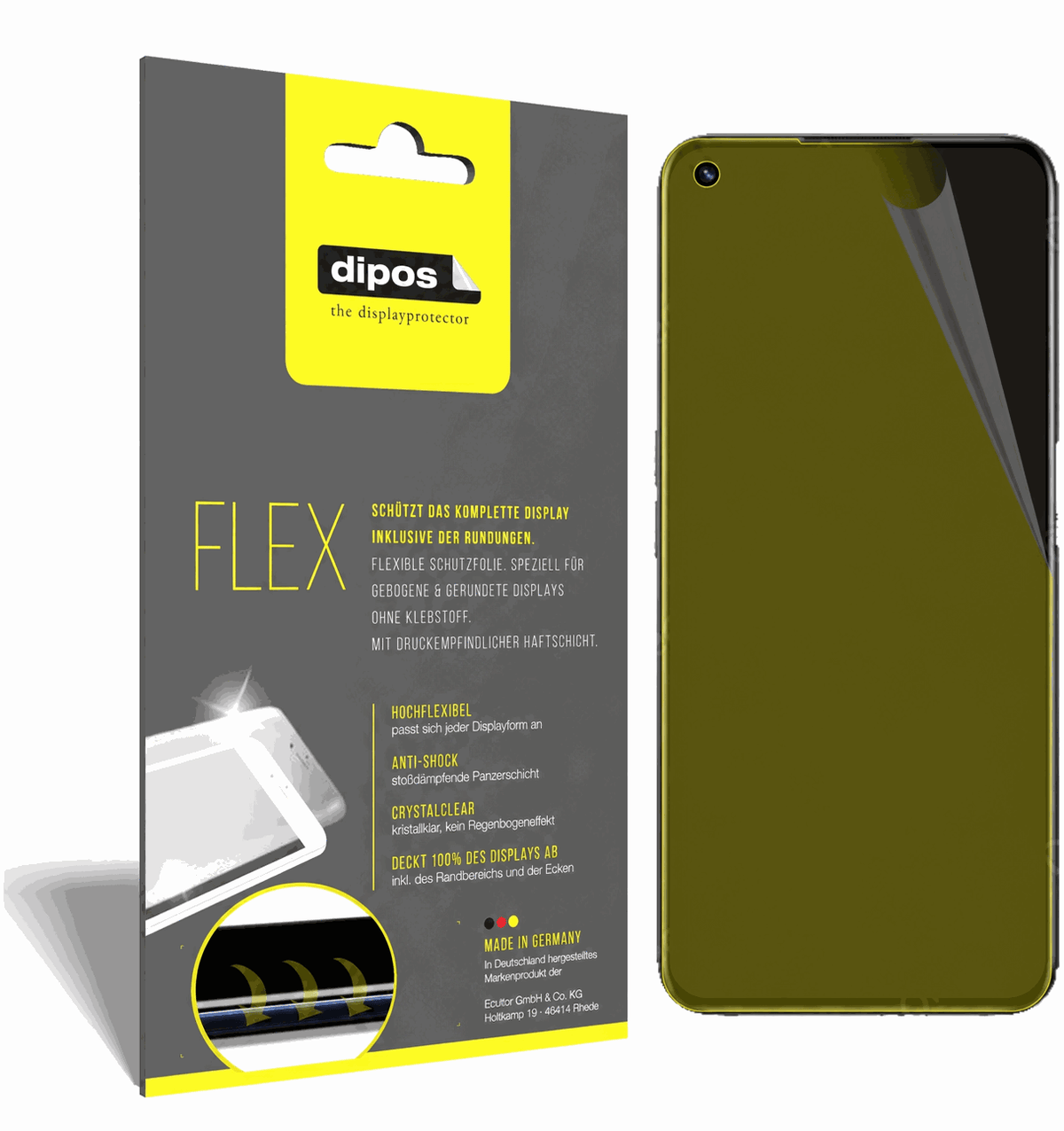 2x 3D Full Cover Schutzfolie für Realme 8i