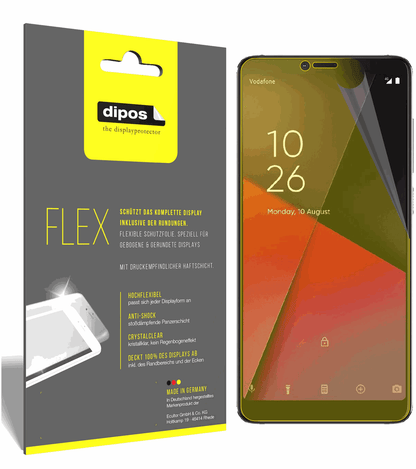 3x 3D Full Cover Schutzfolie für Vodafone Smart X9