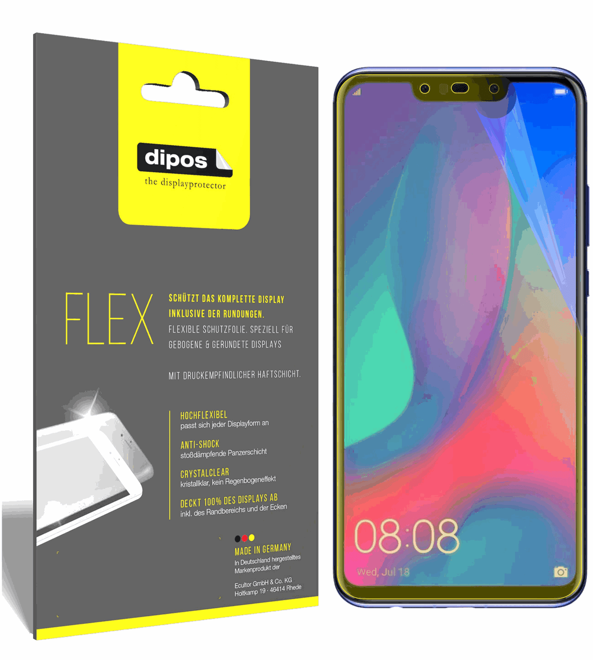 3x 3D Full Cover Schutzfolie für Huawei Nova 3i