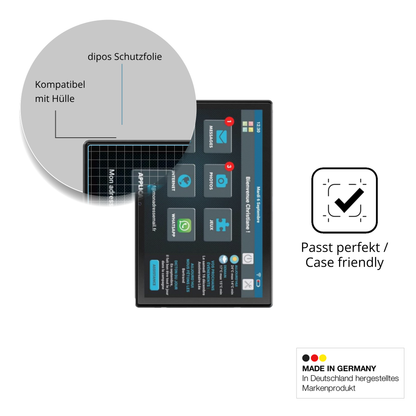Schutzfolie mit optimaler Passform, zur Verwendung mit Hüllen geeignet