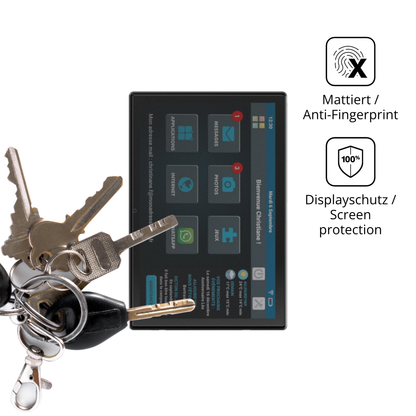 dipos Displayschutz für Facilotab T60-DE, mattierte Oberfläche, Blickschutzfilter und perfekter Passform