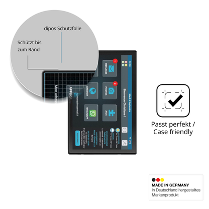 Schutzglasfolie mit optimaler Passform, zur Verwendung mit Hüllen geeignet